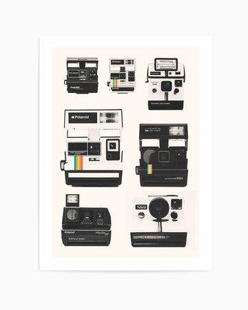 Instant Camera Collection By Florent Bodart | Art Print from Olive et Oriel where you can shop wallpaper and artworks online