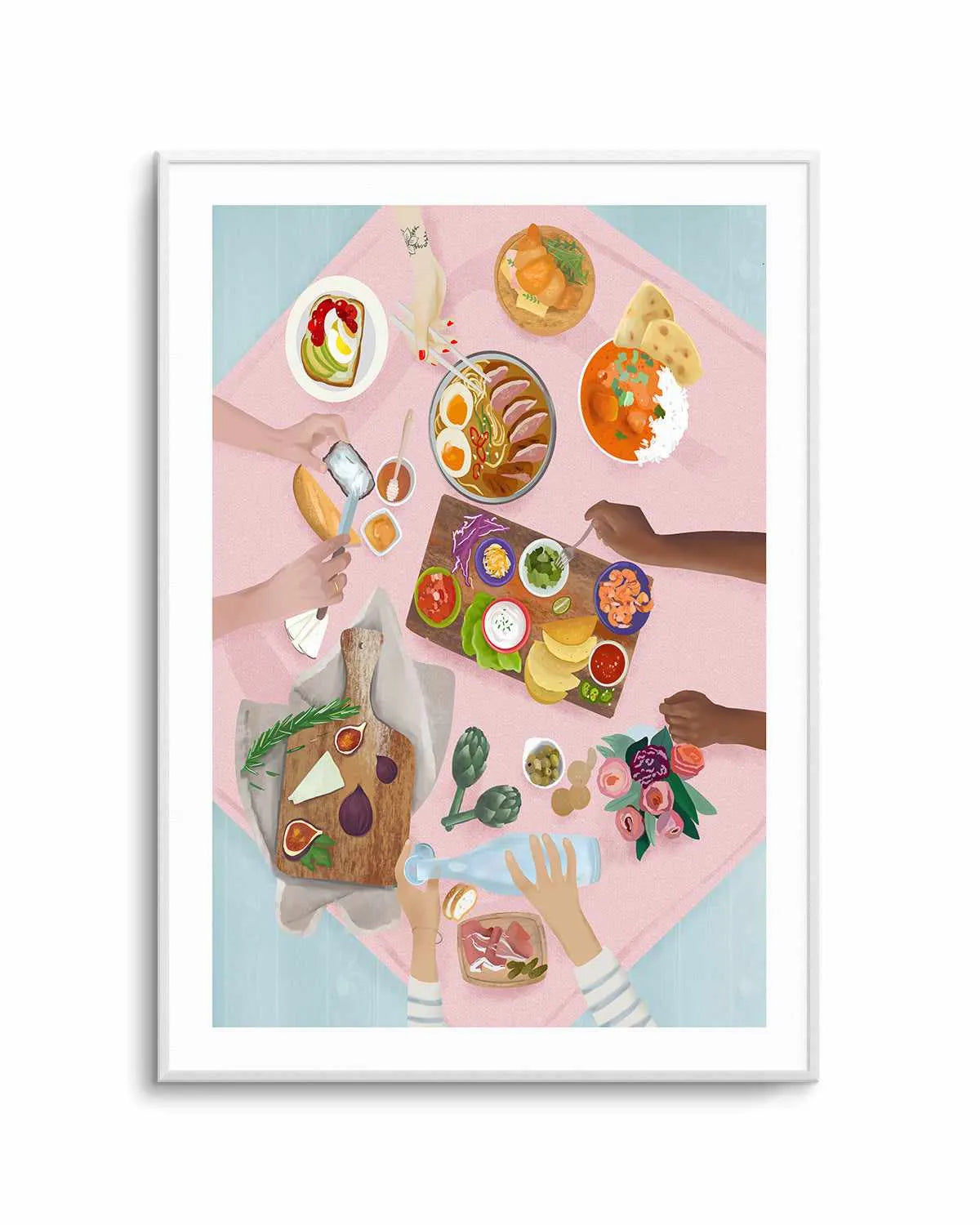 International Brunch by Petra Lizde Art Print from Olive et Oriel where you can shop wallpaper and artworks online