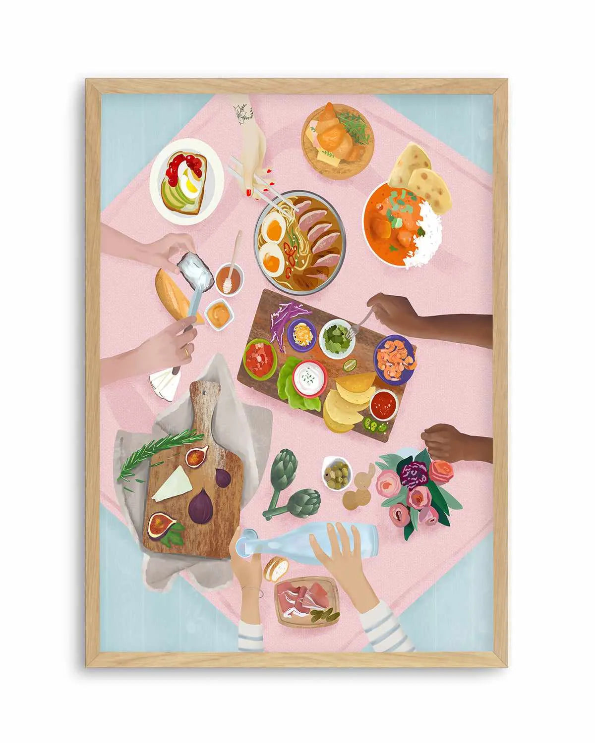 International Brunch by Petra Lizde Art Print from Olive et Oriel where you can shop wallpaper and artworks online
