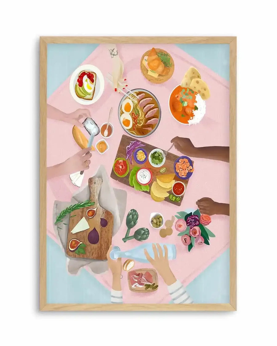 International Brunch by Petra Lizde Art Print from Olive et Oriel where you can shop wallpaper and artworks online