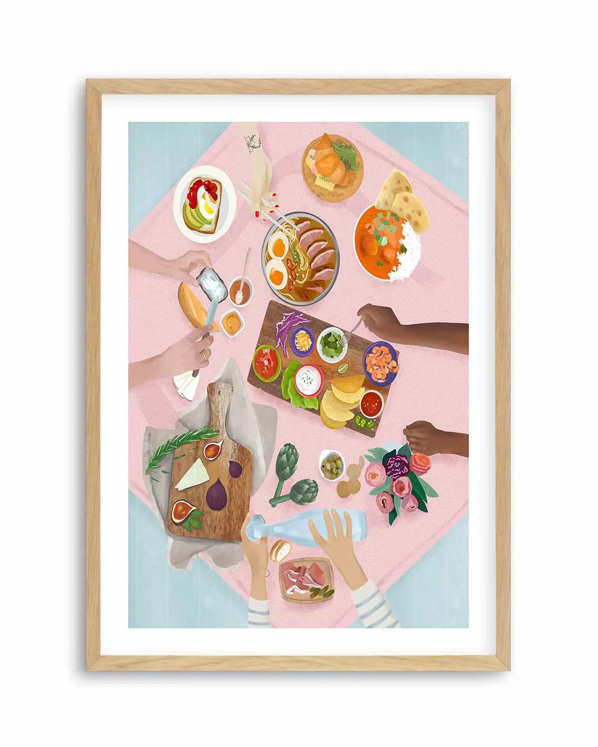 International Brunch by Petra Lizde Art Print from Olive et Oriel where you can shop wallpaper and artworks online