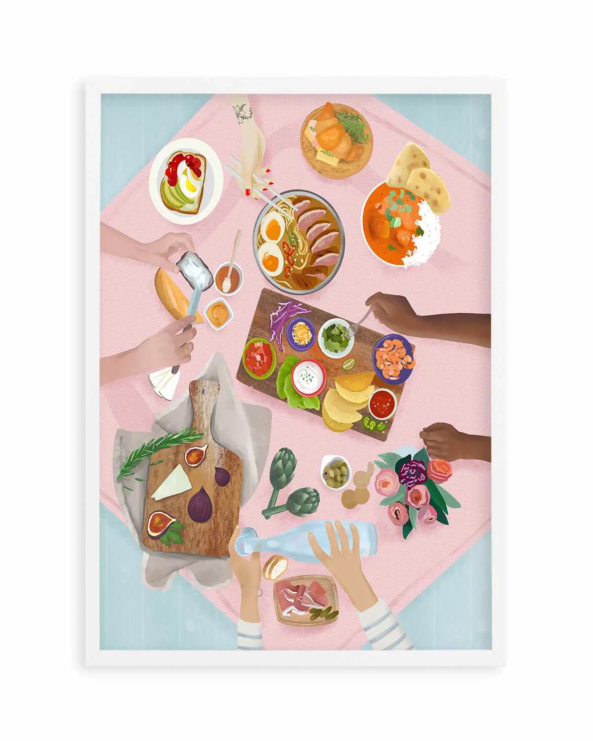 International Brunch by Petra Lizde Art Print from Olive et Oriel where you can shop wallpaper and artworks online