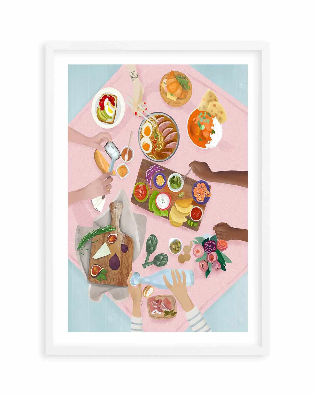 International Brunch by Petra Lizde Art Print from Olive et Oriel where you can shop wallpaper and artworks online