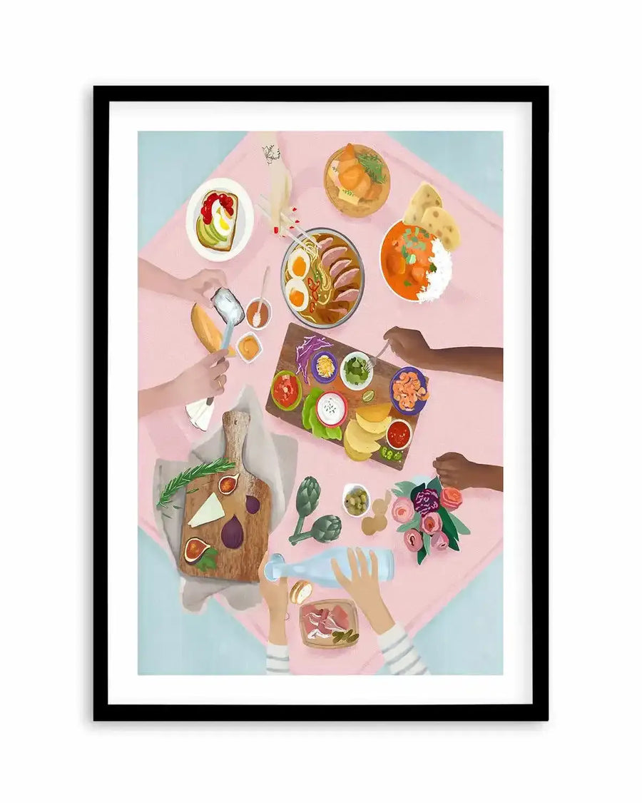 International Brunch by Petra Lizde Art Print from Olive et Oriel where you can shop wallpaper and artworks online