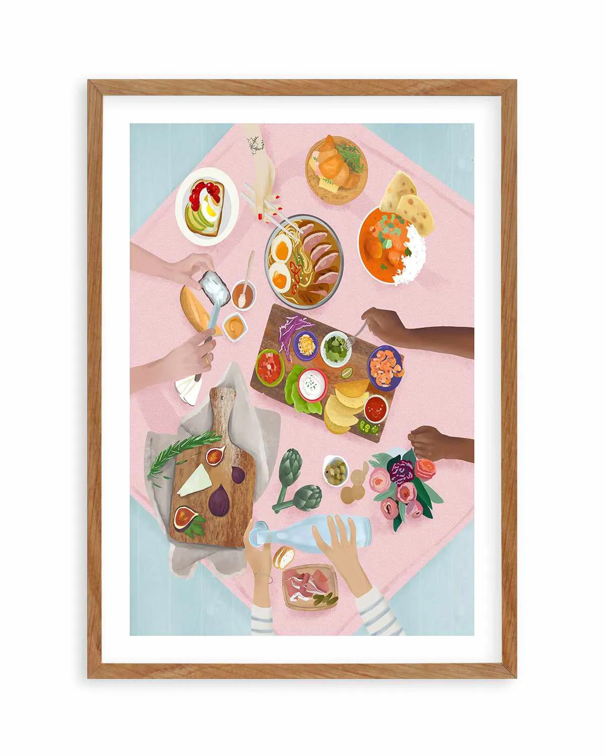 International Brunch by Petra Lizde Art Print from Olive et Oriel where you can shop wallpaper and artworks online