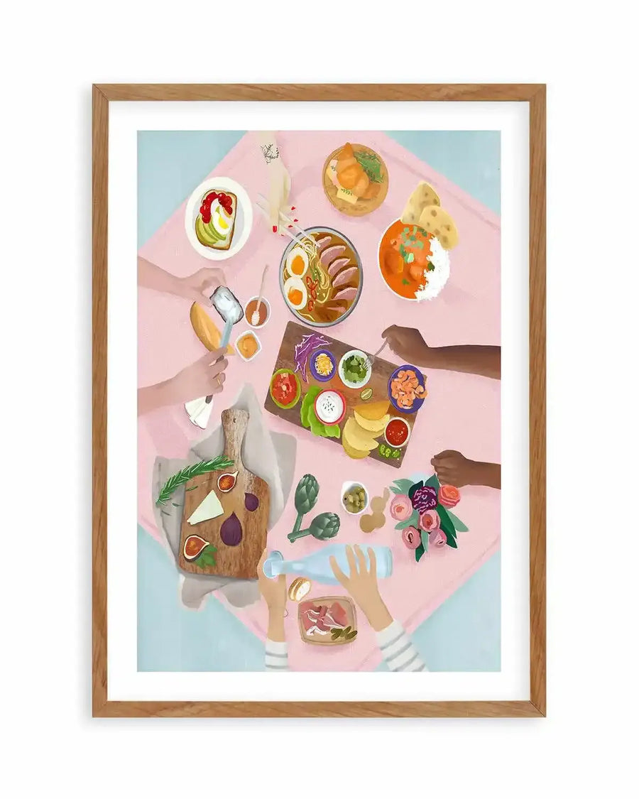International Brunch by Petra Lizde Art Print from Olive et Oriel where you can shop wallpaper and artworks online