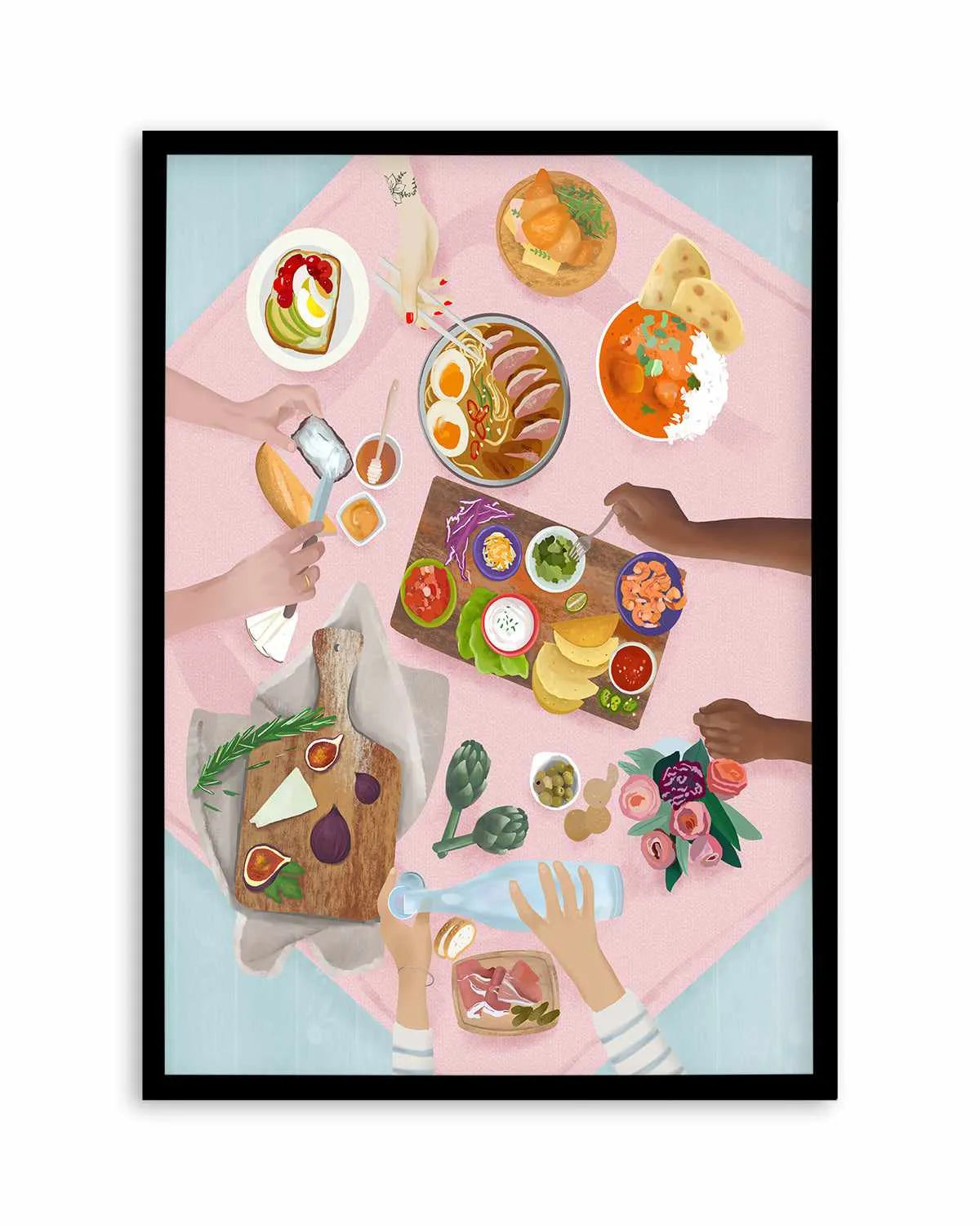 International Brunch by Petra Lizde Art Print from Olive et Oriel where you can shop wallpaper and artworks online
