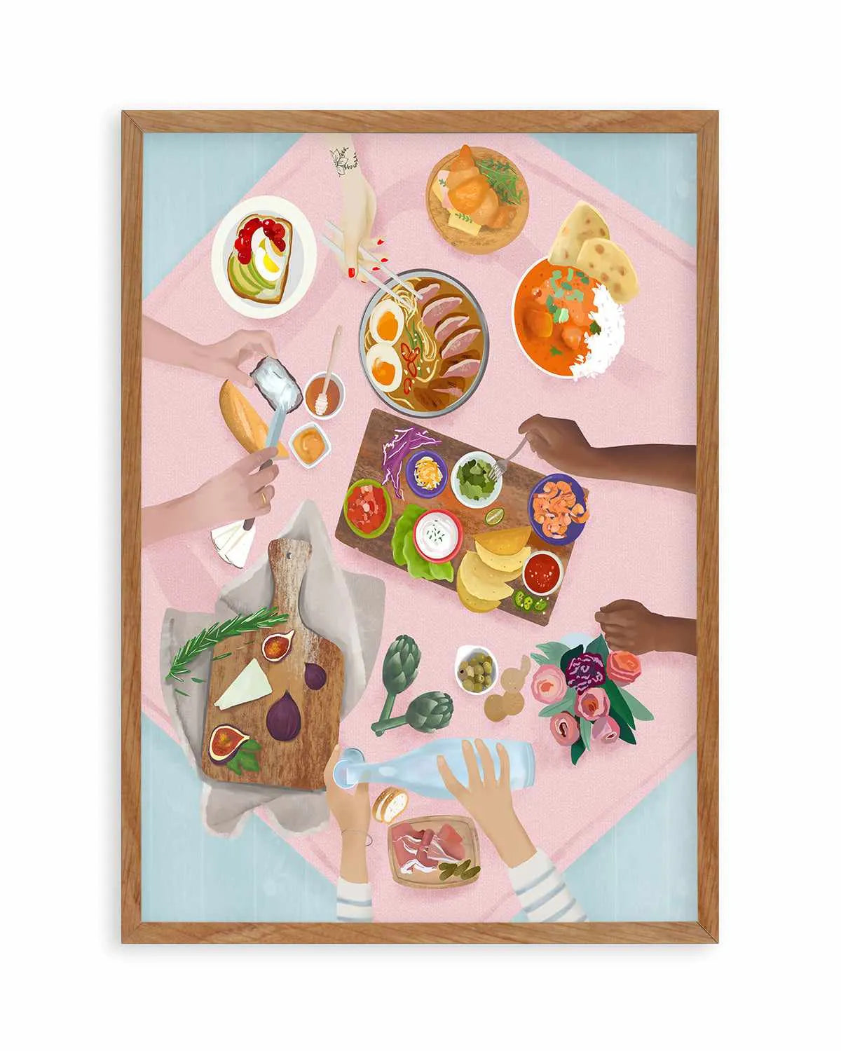 International Brunch by Petra Lizde Art Print from Olive et Oriel where you can shop wallpaper and artworks online