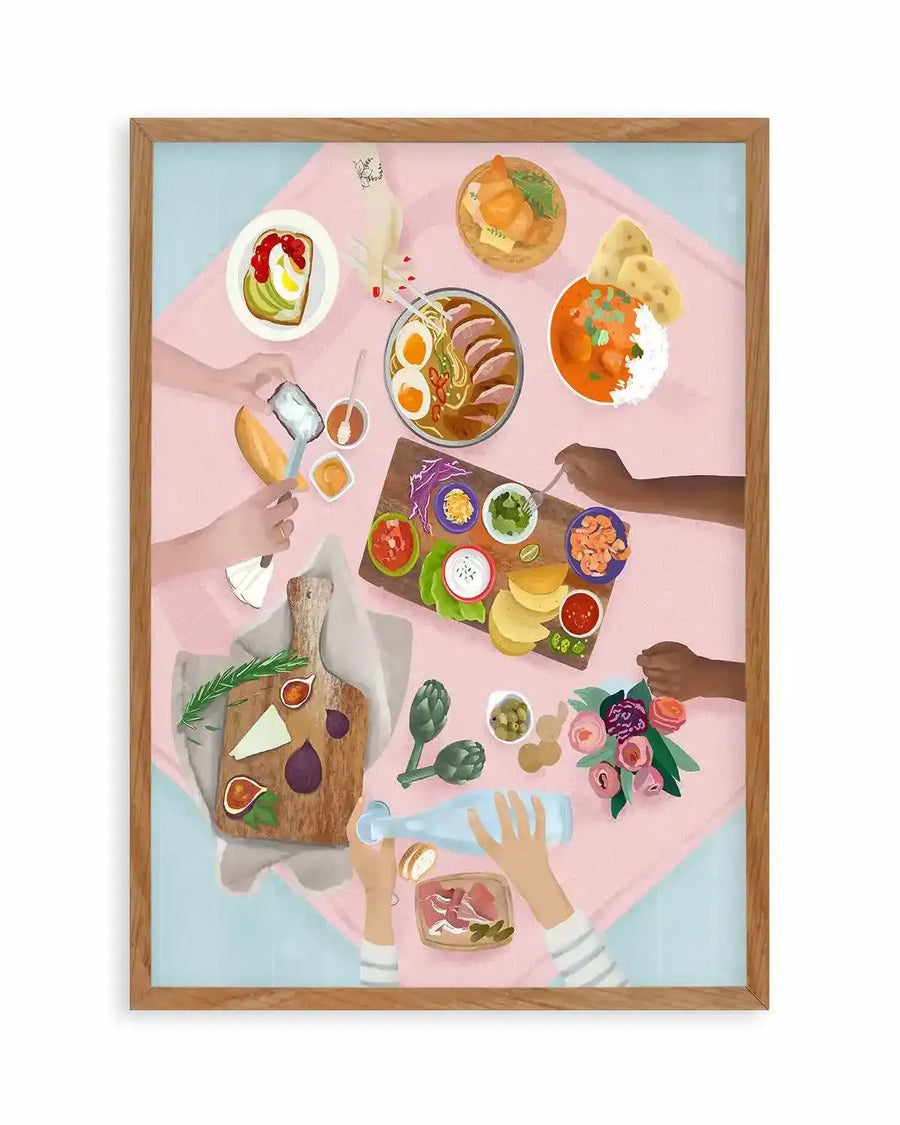 International Brunch by Petra Lizde Art Print from Olive et Oriel where you can shop wallpaper and artworks online