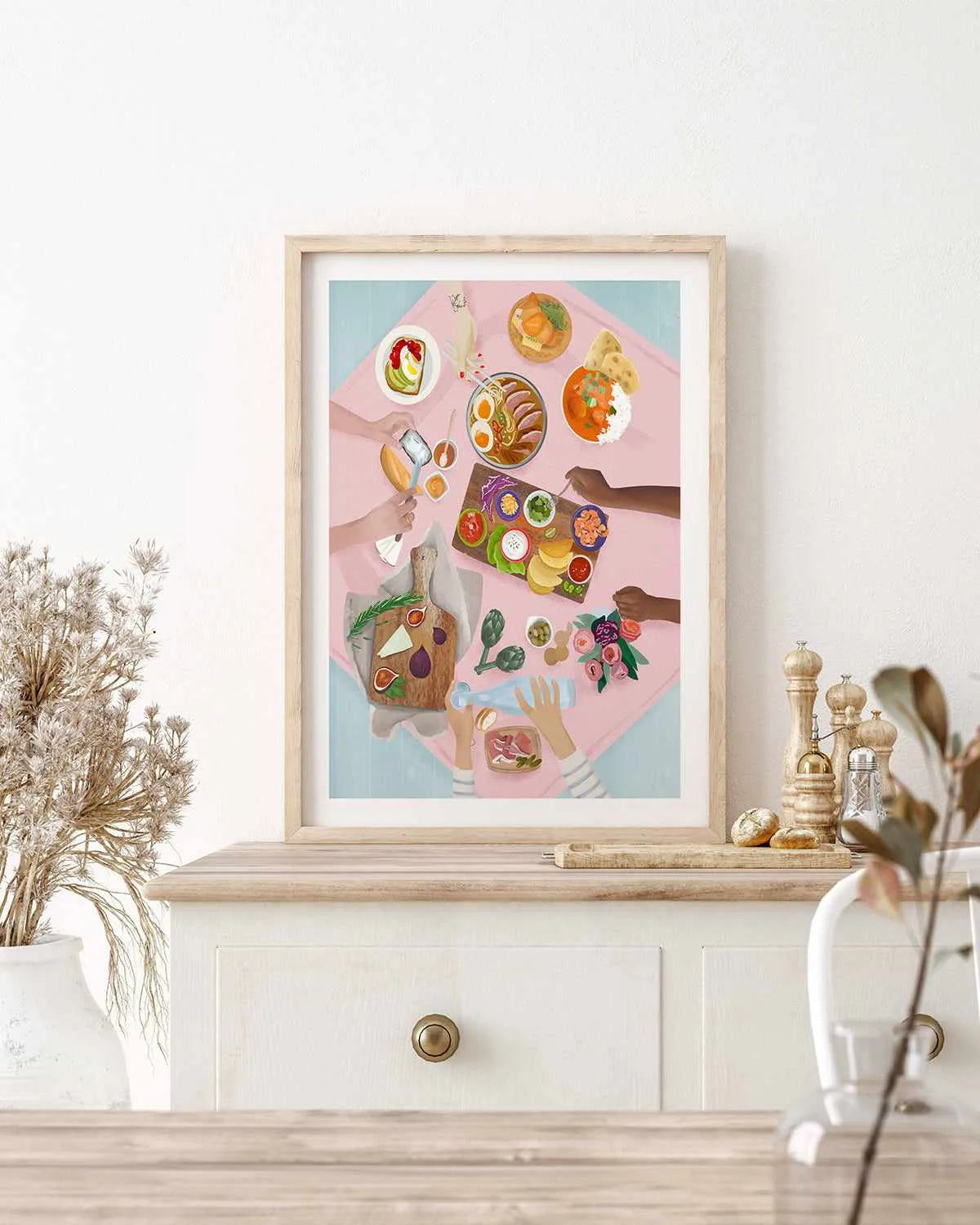 International Brunch by Petra Lizde Art Print from Olive et Oriel where you can shop wallpaper and artworks online