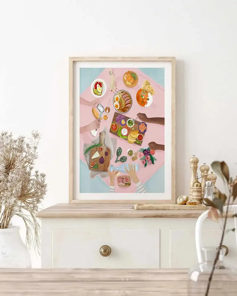 International Brunch by Petra Lizde Art Print from Olive et Oriel where you can shop wallpaper and artworks online
