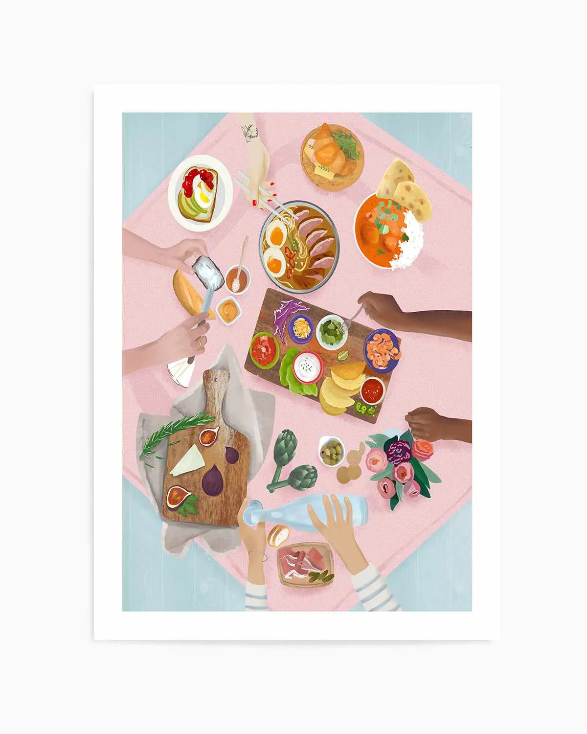 International Brunch by Petra Lizde Art Print from Olive et Oriel where you can shop wallpaper and artworks online