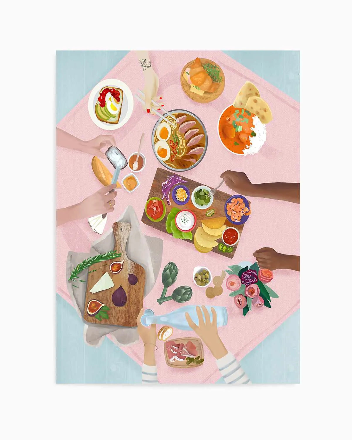 International Brunch by Petra Lizde Art Print from Olive et Oriel where you can shop wallpaper and artworks online