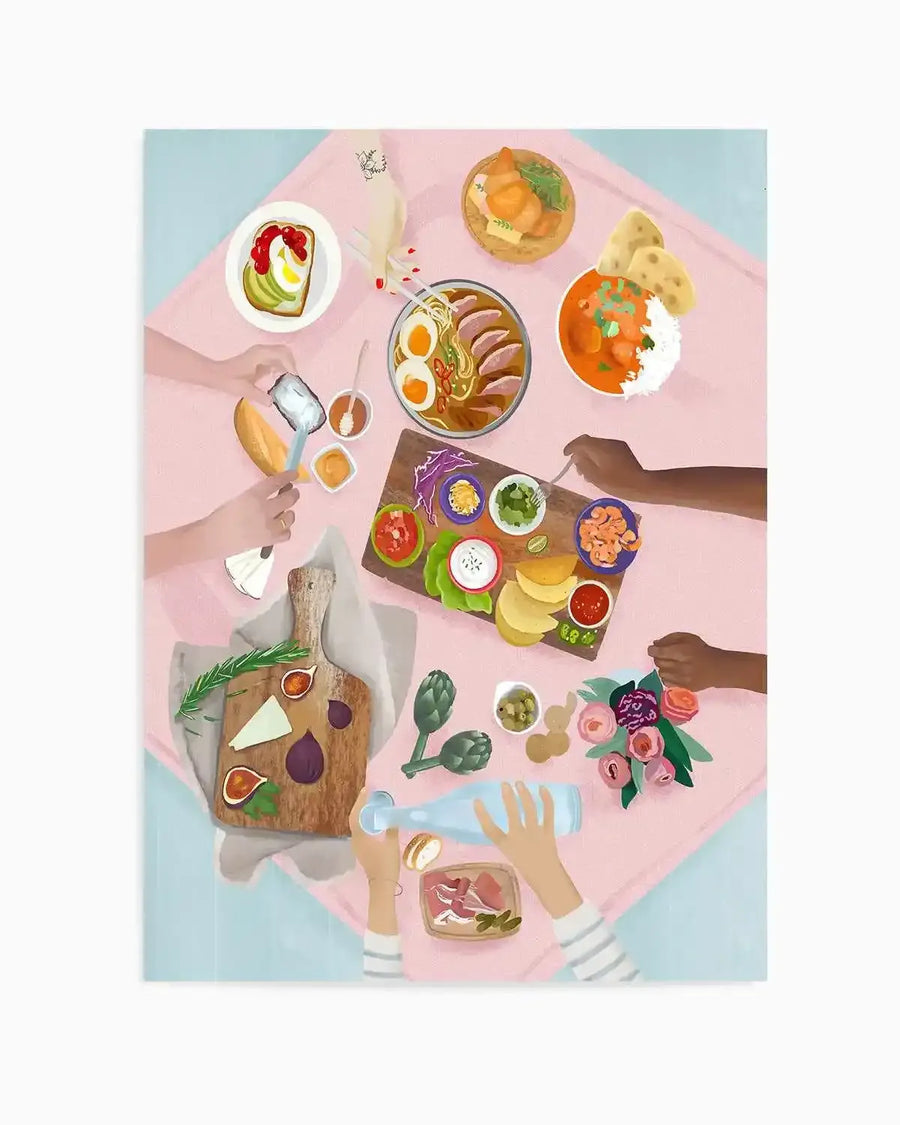 International Brunch by Petra Lizde Art Print from Olive et Oriel where you can shop wallpaper and artworks online