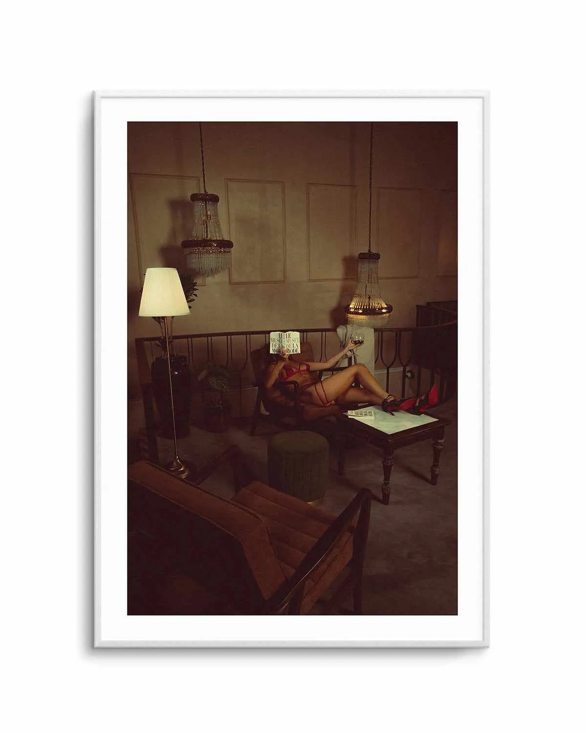 In the Library by Mario Stefanelli Art Print from Olive et Oriel where you can shop wallpaper and artworks online