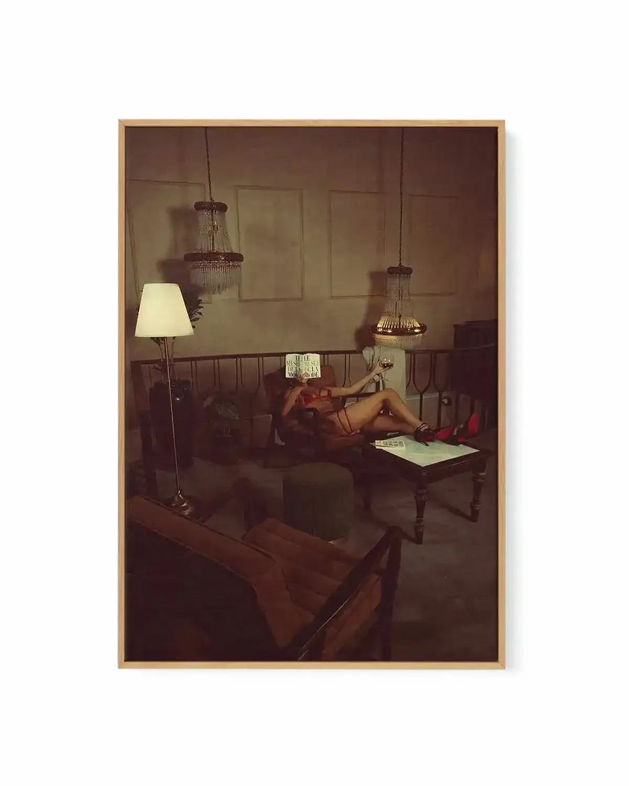 In the Library by Mario Stefanelli | Framed Canvas Art Print from Olive et Oriel where you can shop wallpaper and artworks online