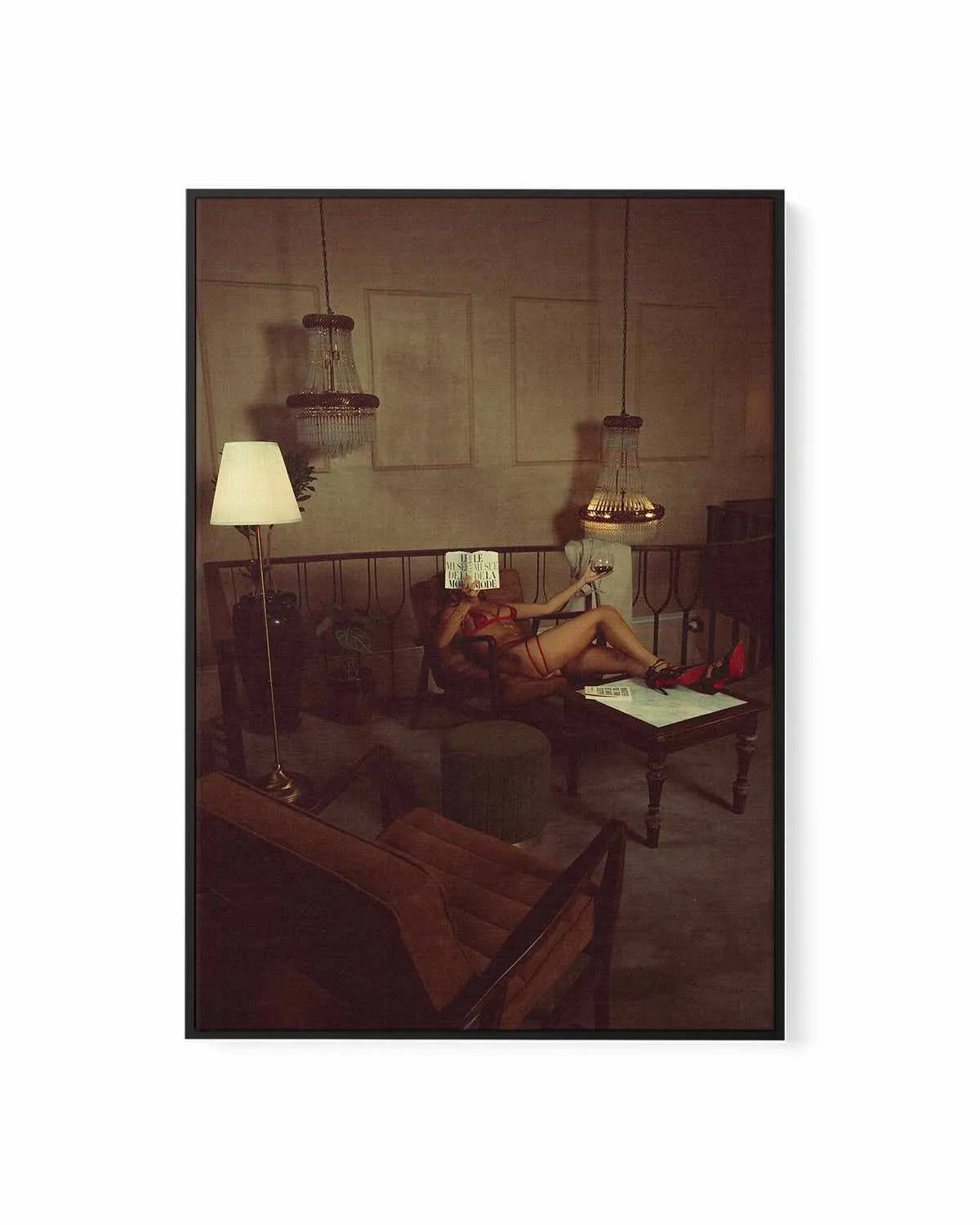 In the Library by Mario Stefanelli | Framed Canvas Art Print from Olive et Oriel where you can shop wallpaper and artworks online