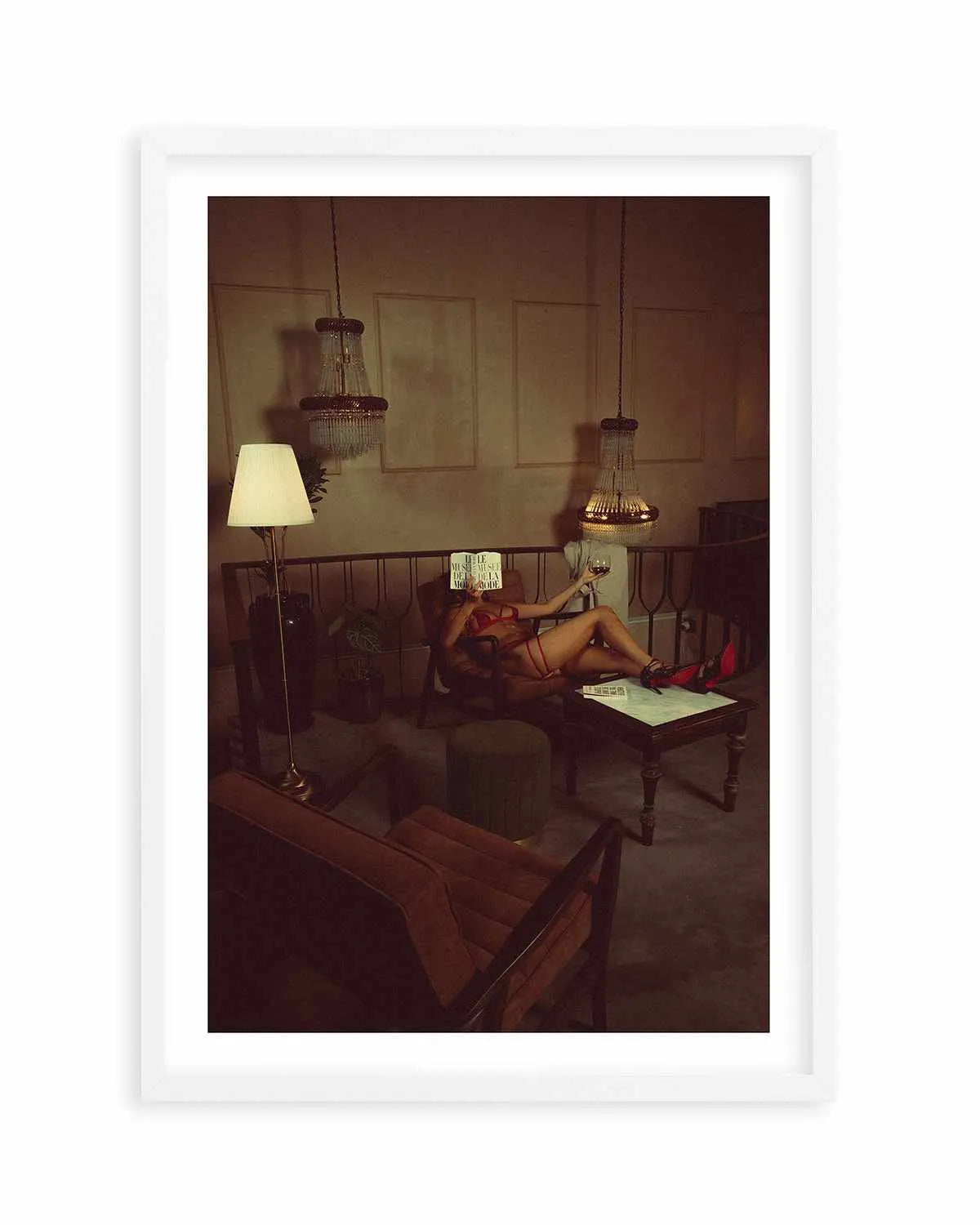 In the Library by Mario Stefanelli Art Print from Olive et Oriel where you can shop wallpaper and artworks online