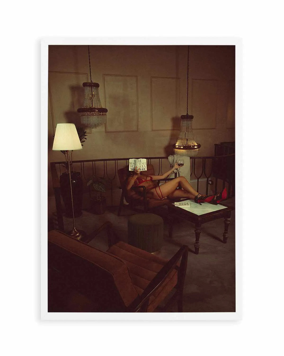 In the Library by Mario Stefanelli Art Print from Olive et Oriel where you can shop wallpaper and artworks online