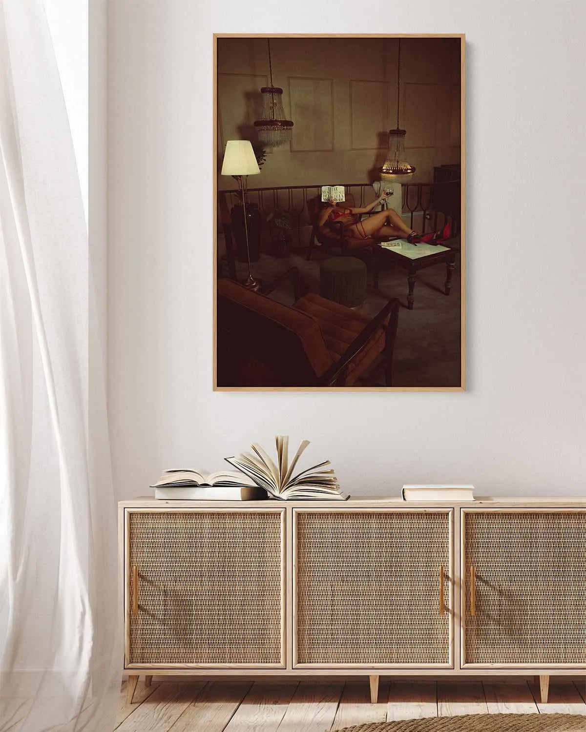 In the Library by Mario Stefanelli | Framed Canvas Art Print from Olive et Oriel where you can shop wallpaper and artworks online