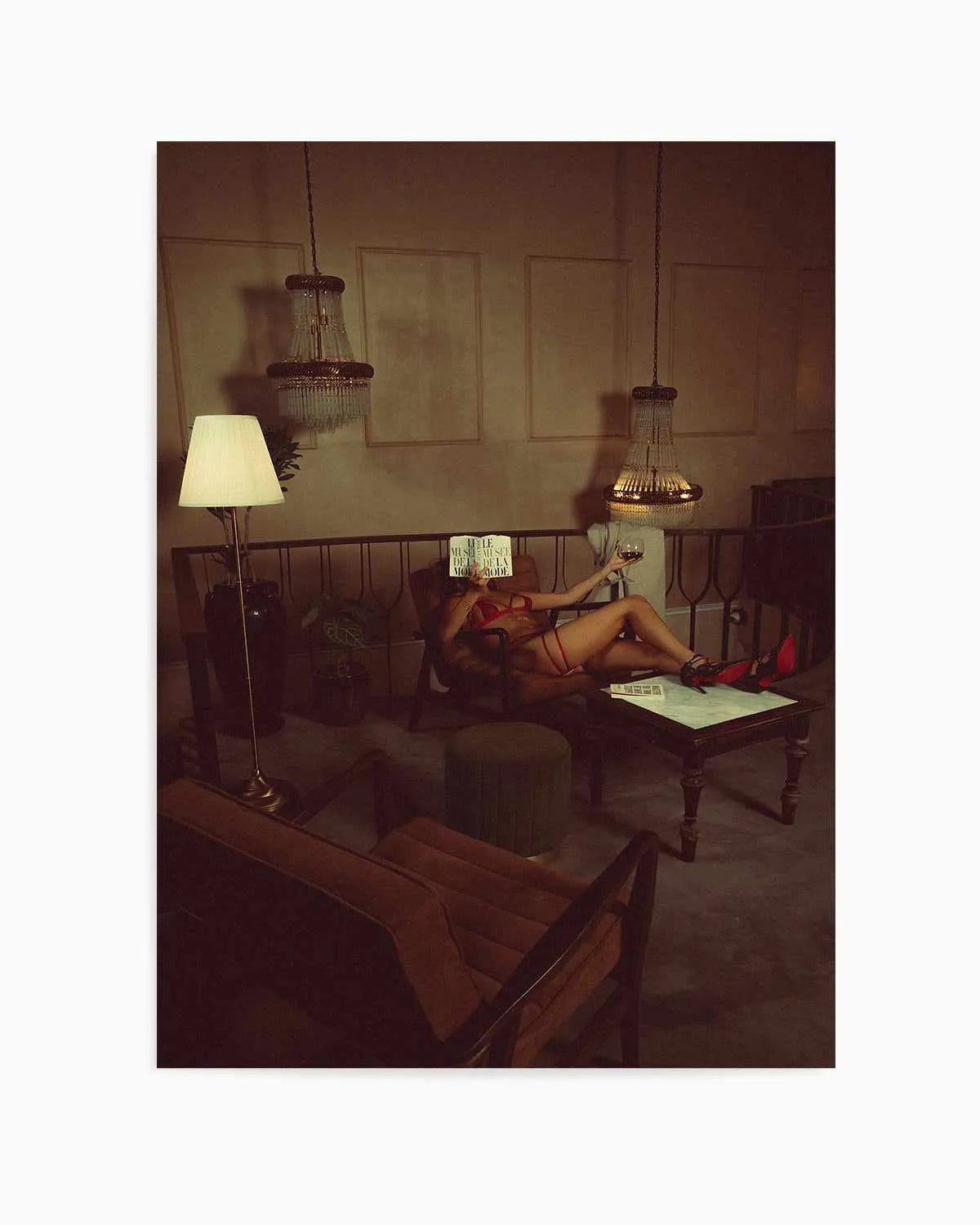 In the Library by Mario Stefanelli Art Print from Olive et Oriel where you can shop wallpaper and artworks online