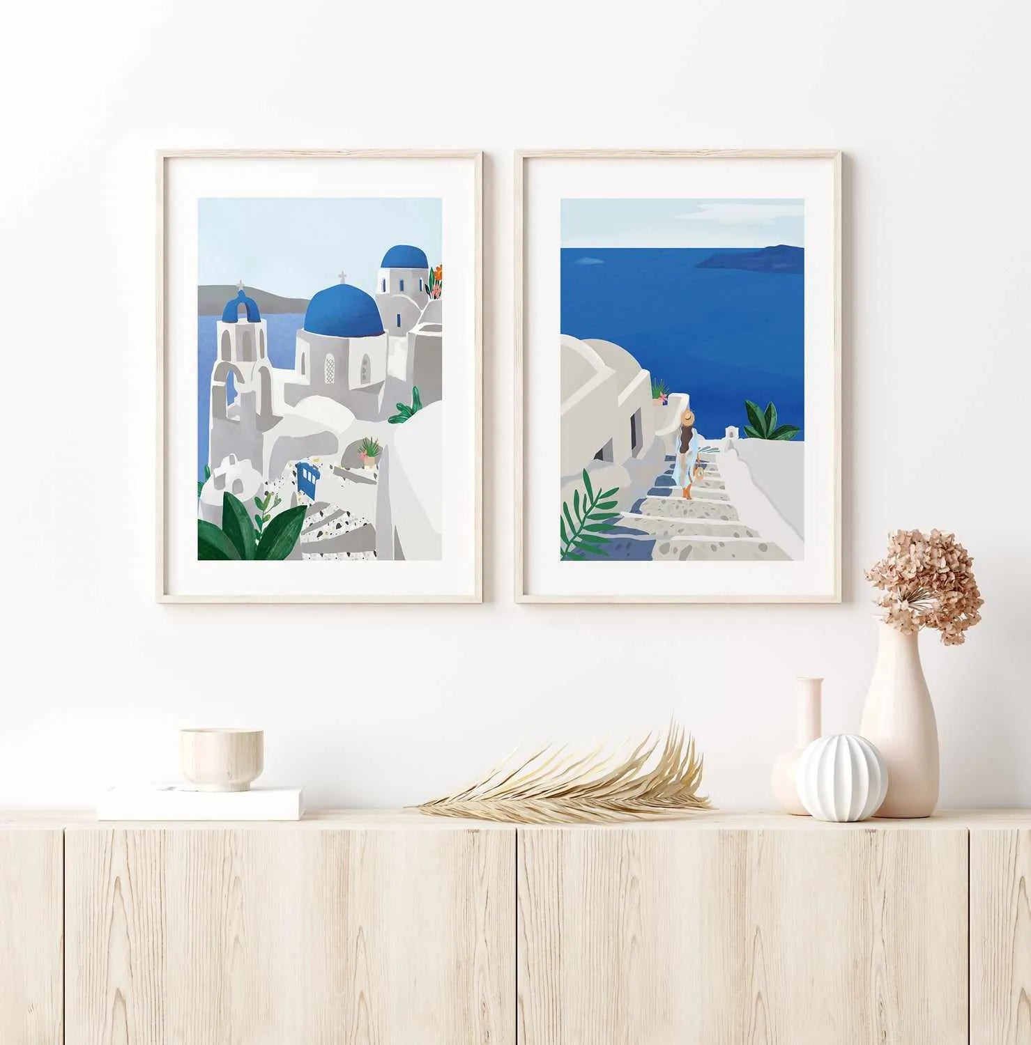 Santorini, Greece by Petra Lizde Art Print from Olive et Oriel where you can shop wallpaper and artworks online
