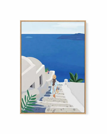 Into the Blue by Petra Lizde | Framed Canvas Art Print from Olive et Oriel where you can shop wallpaper and artworks online