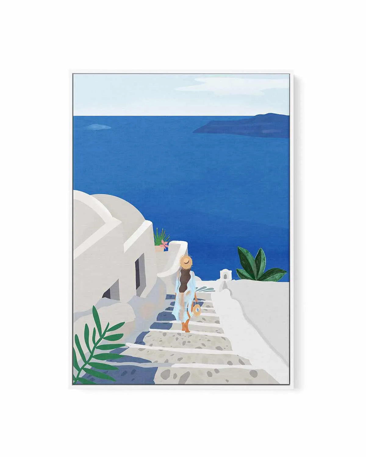 Into the Blue by Petra Lizde | Framed Canvas Art Print from Olive et Oriel where you can shop wallpaper and artworks online