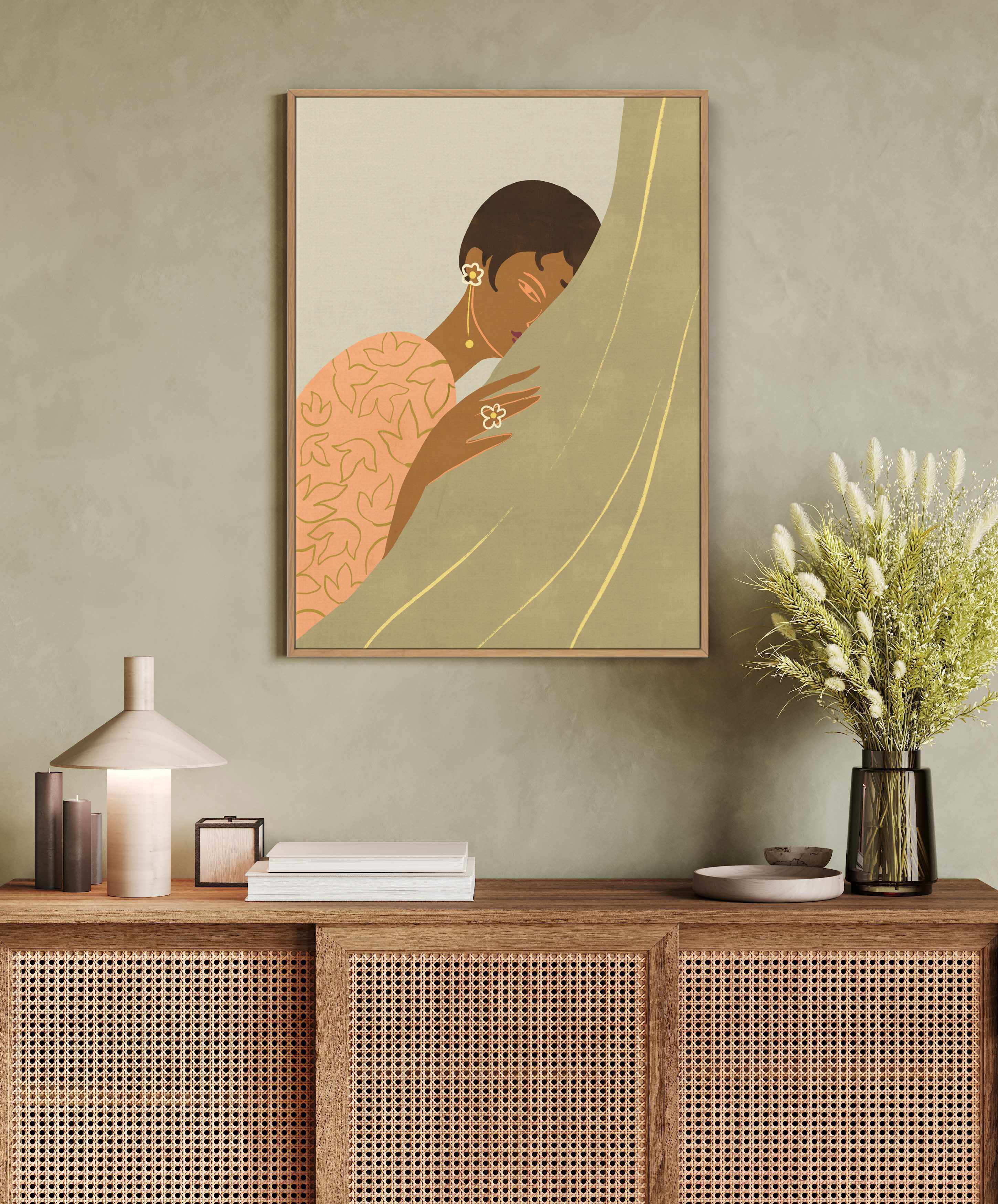 Introvert by Arty Guava | Framed Canvas Art Print