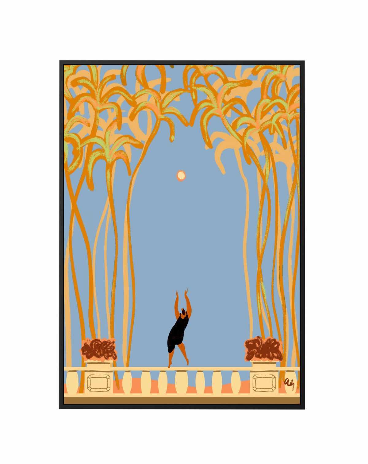 Introverts Party by Arty Guava | Framed Canvas Art Print from Olive et Oriel where you can shop wallpaper and artworks online