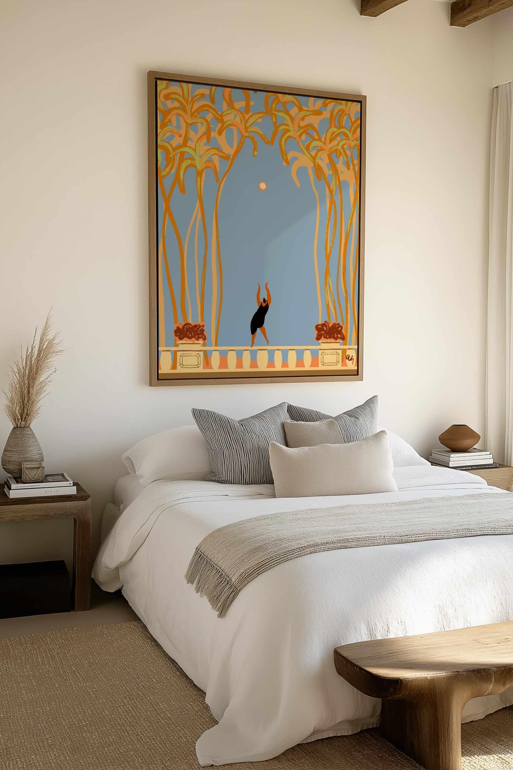 Introverts Party by Arty Guava | Framed Canvas Art Print from Olive et Oriel where you can shop wallpaper and artworks online