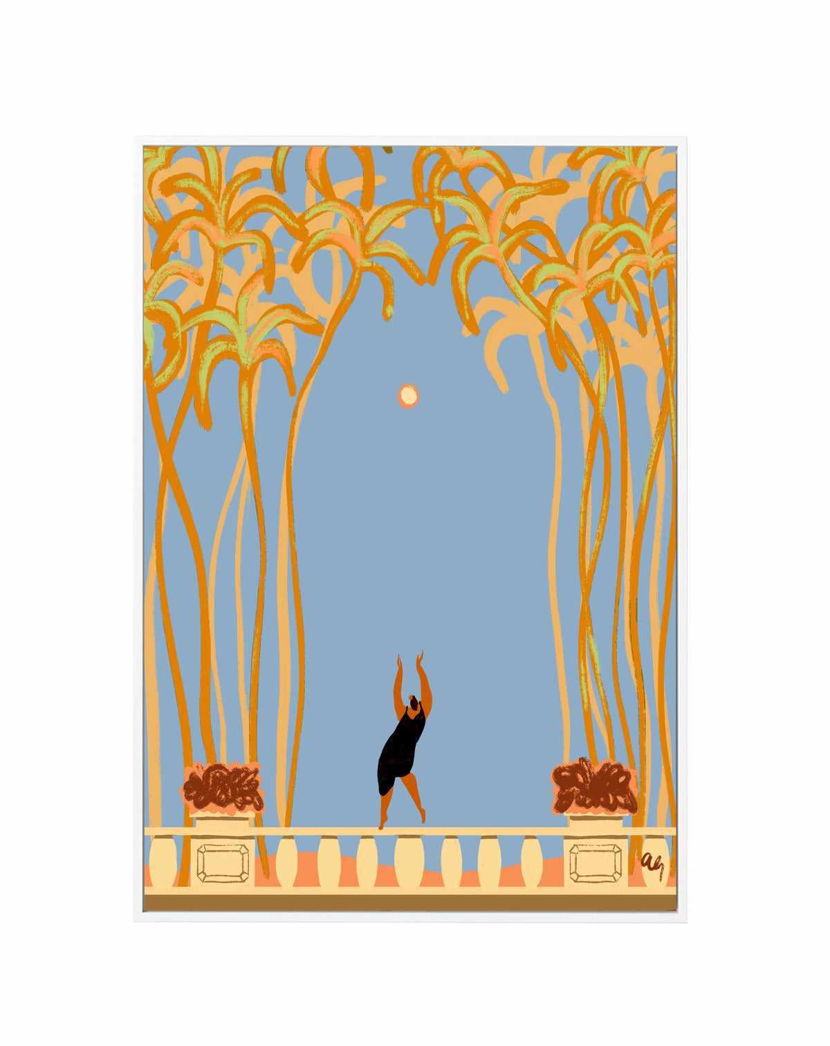 Introverts Party by Arty Guava | Framed Canvas Art Print from Olive et Oriel where you can shop wallpaper and artworks online