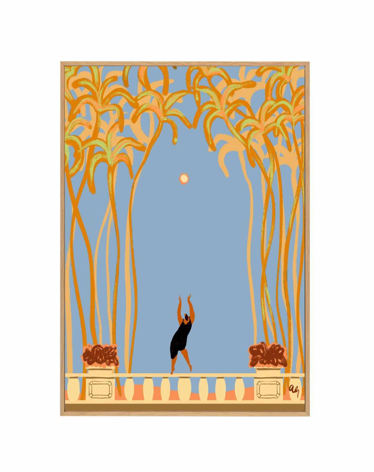 Introverts Party by Arty Guava | Framed Canvas Art Print from Olive et Oriel where you can shop wallpaper and artworks online