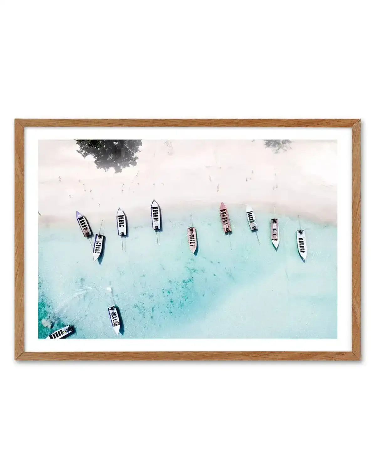 Island Hopping Art Print-PRINT-Olive et Oriel-Olive et Oriel-50x70 cm | 19.6" x 27.5"-Walnut-With White Border-Buy-Australian-Art-Prints-Online-with-Olive-et-Oriel-Your-Artwork-Specialists-Austrailia-Decorate-With-Coastal-Photo-Wall-Art-Prints-From-Our-Beach-House-Artwork-Collection-Fine-Poster-and-Framed-Artwork