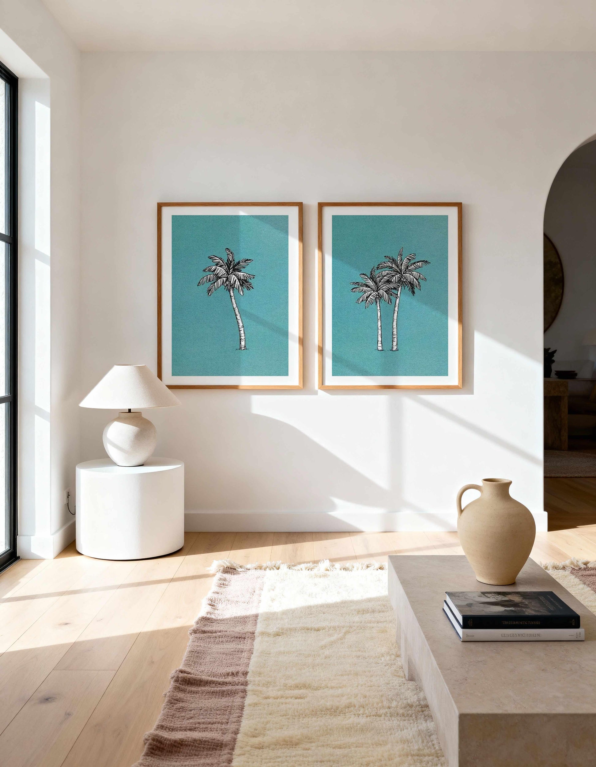 Island Palm I & II Art Print Set of 2 | Matching Wall Art from Olive et Oriel where you can shop wallpaper and artworks online