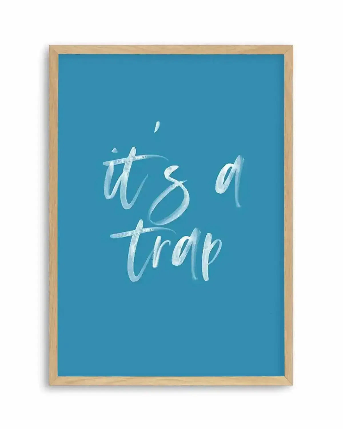 It's A Trap | Ocean Blue Art Print from Olive et Oriel where you can shop wallpaper and artworks online