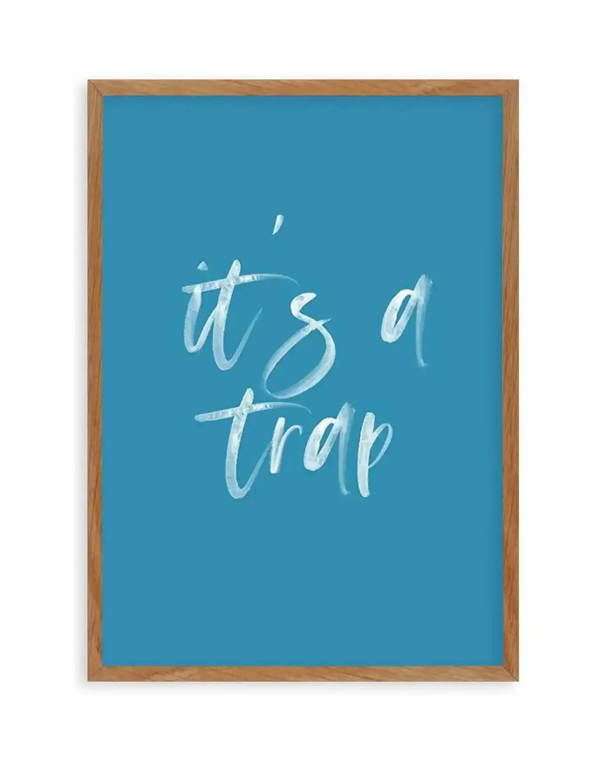 It's A Trap | Ocean Blue Art Print from Olive et Oriel where you can shop wallpaper and artworks online