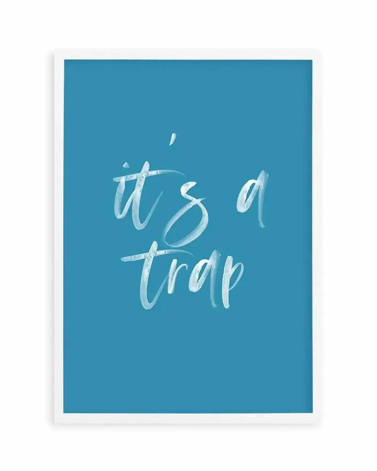 It's A Trap | Ocean Blue Art Print from Olive et Oriel where you can shop wallpaper and artworks online