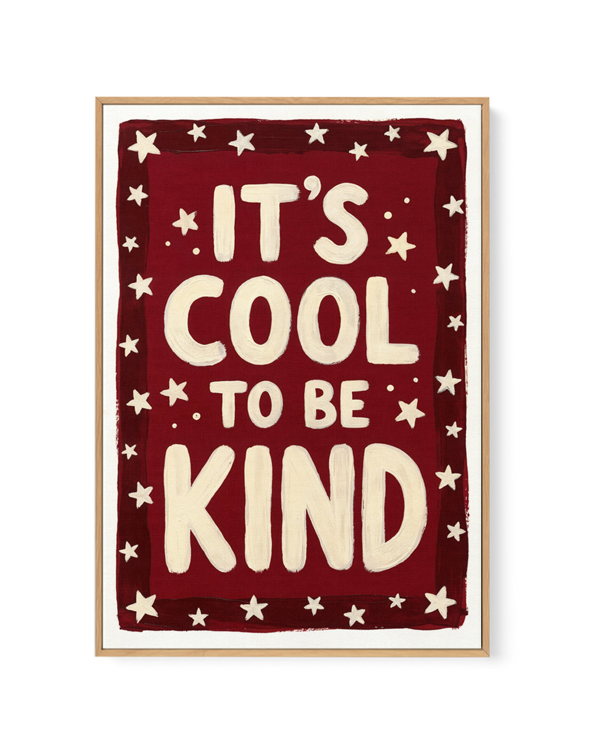 It's Cool To Be Kind | Framed Canvas Art Print