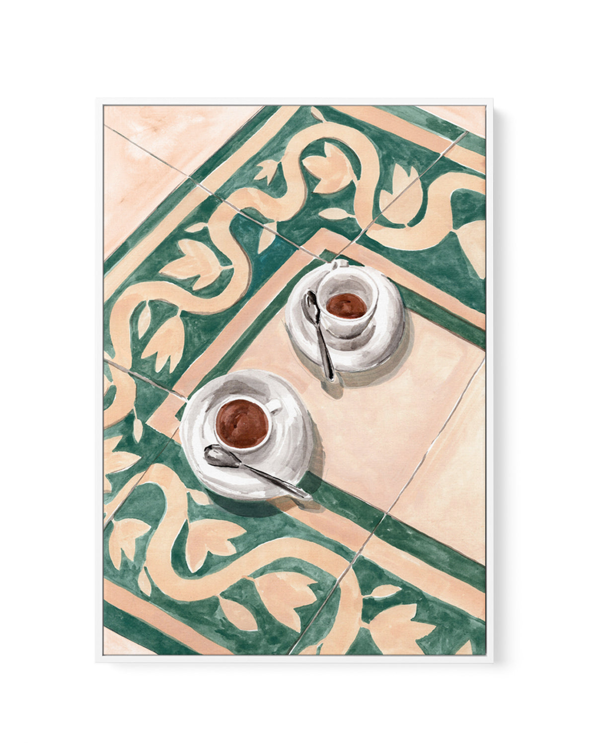 Italian Coffee by Laura Page | Framed Canvas Art Print