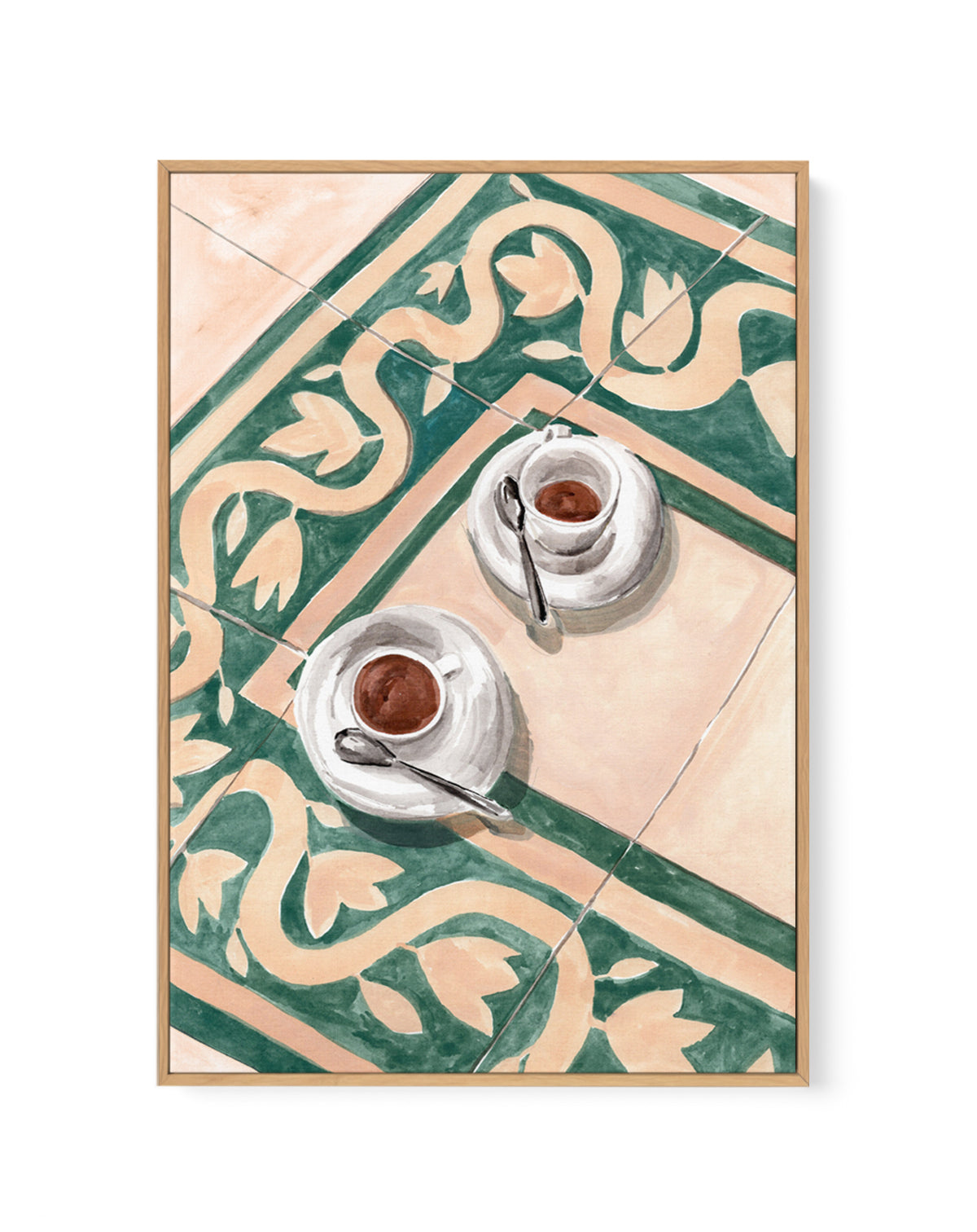 Italian Coffee by Laura Page | Framed Canvas Art Print