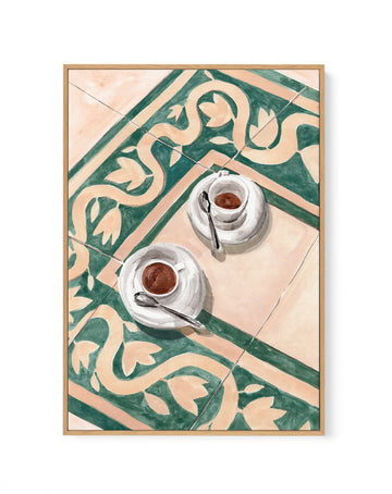 Italian Coffee by Laura Page | Framed Canvas Wall Art