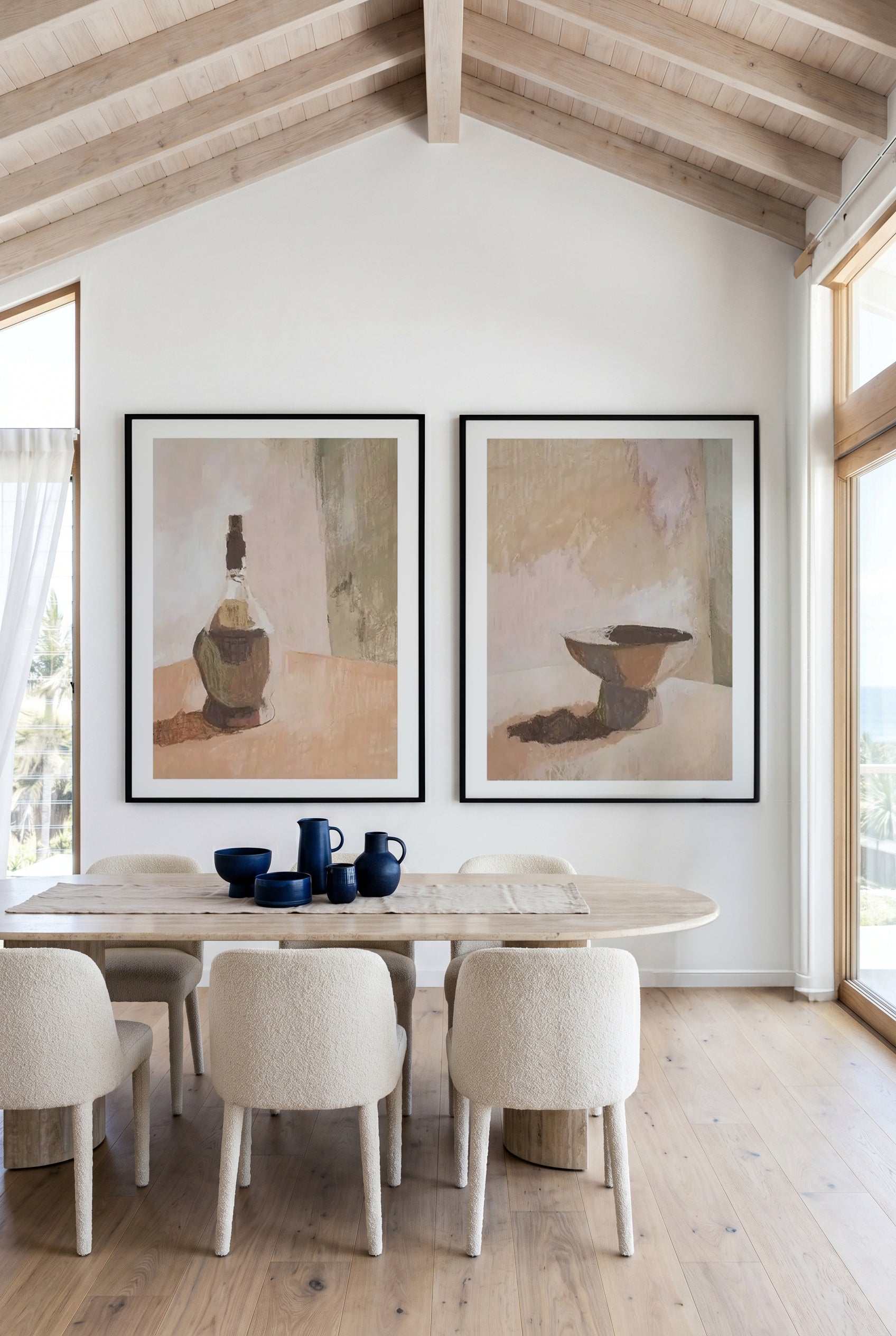Italian Wine & Little Bowl Art Print Set of 2 | Matching Wall Art