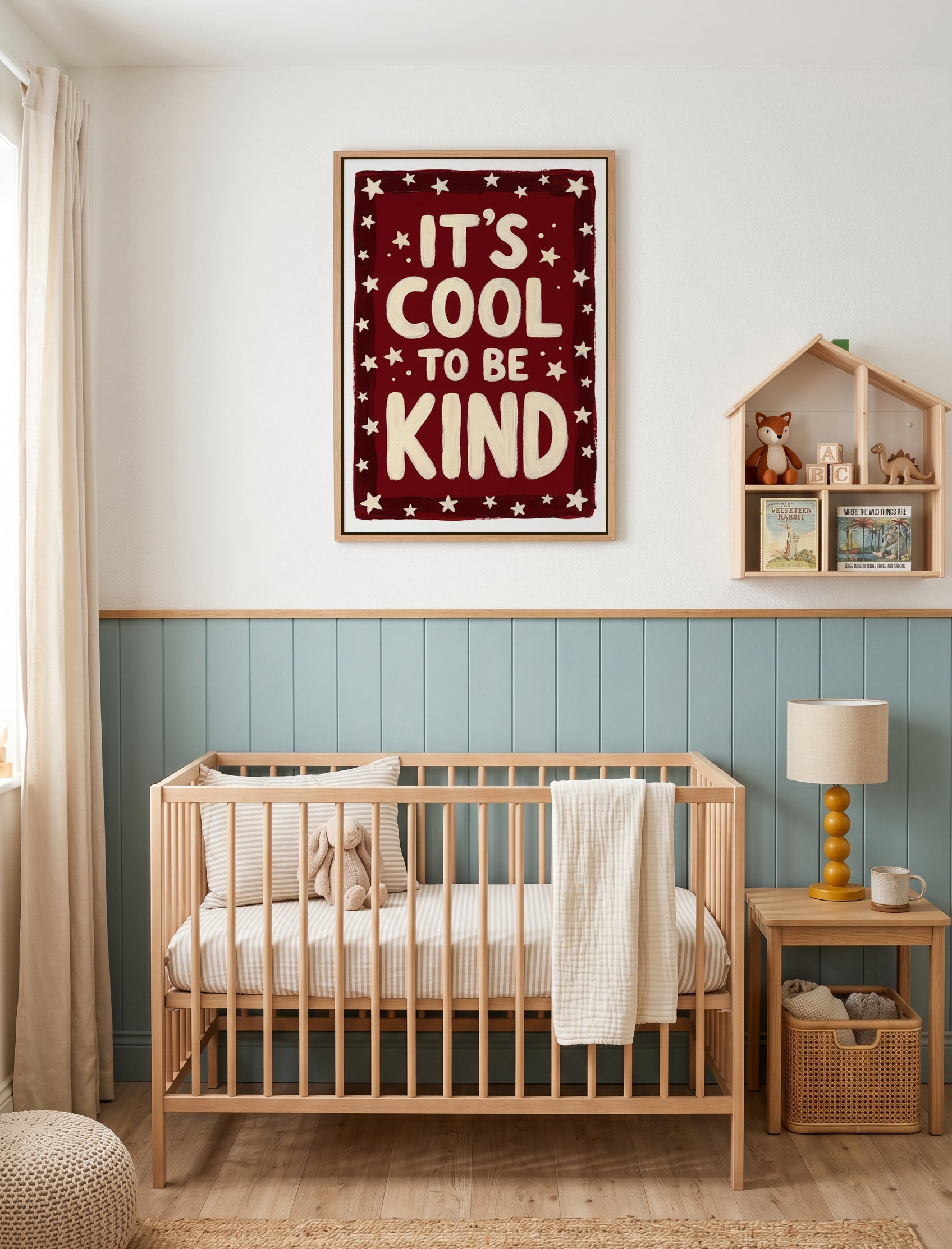 It's Cool To Be Kind | Framed Canvas Art Print