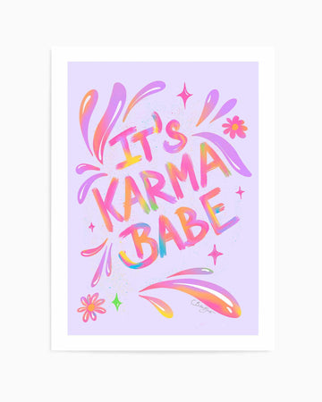 Karma Babe | Art Print from Olive et Oriel where you can shop wallpaper and artworks online
