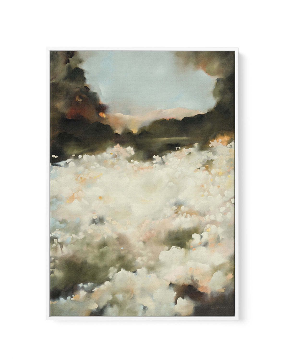 Ivory Dawn by Maggie Sackmann | Framed Canvas Art Print