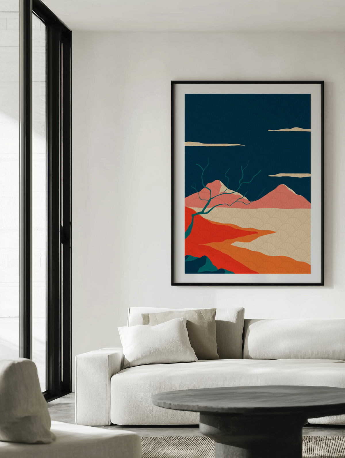 Japanese Mountain Landscape by Fadil Roze | Art Print