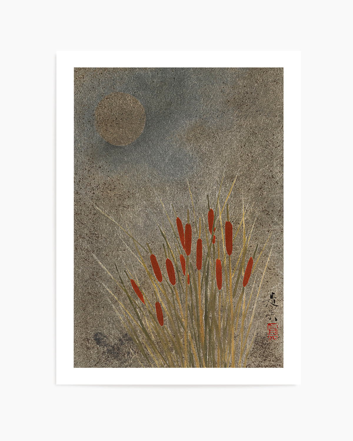 Japanese Grass Field At Night (1807–1891) | Art Print