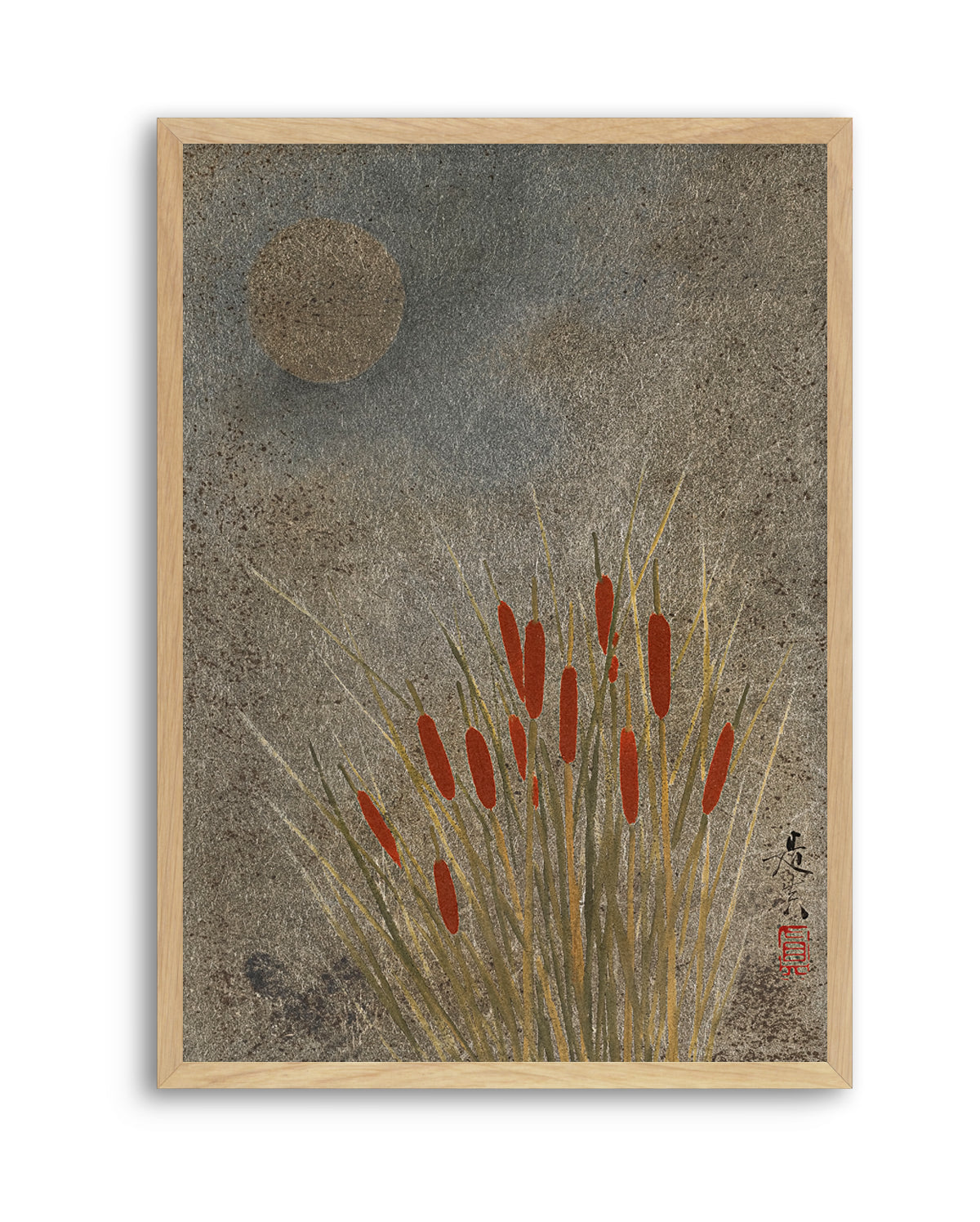 Japanese Grass Field At Night (1807–1891) | Art Print