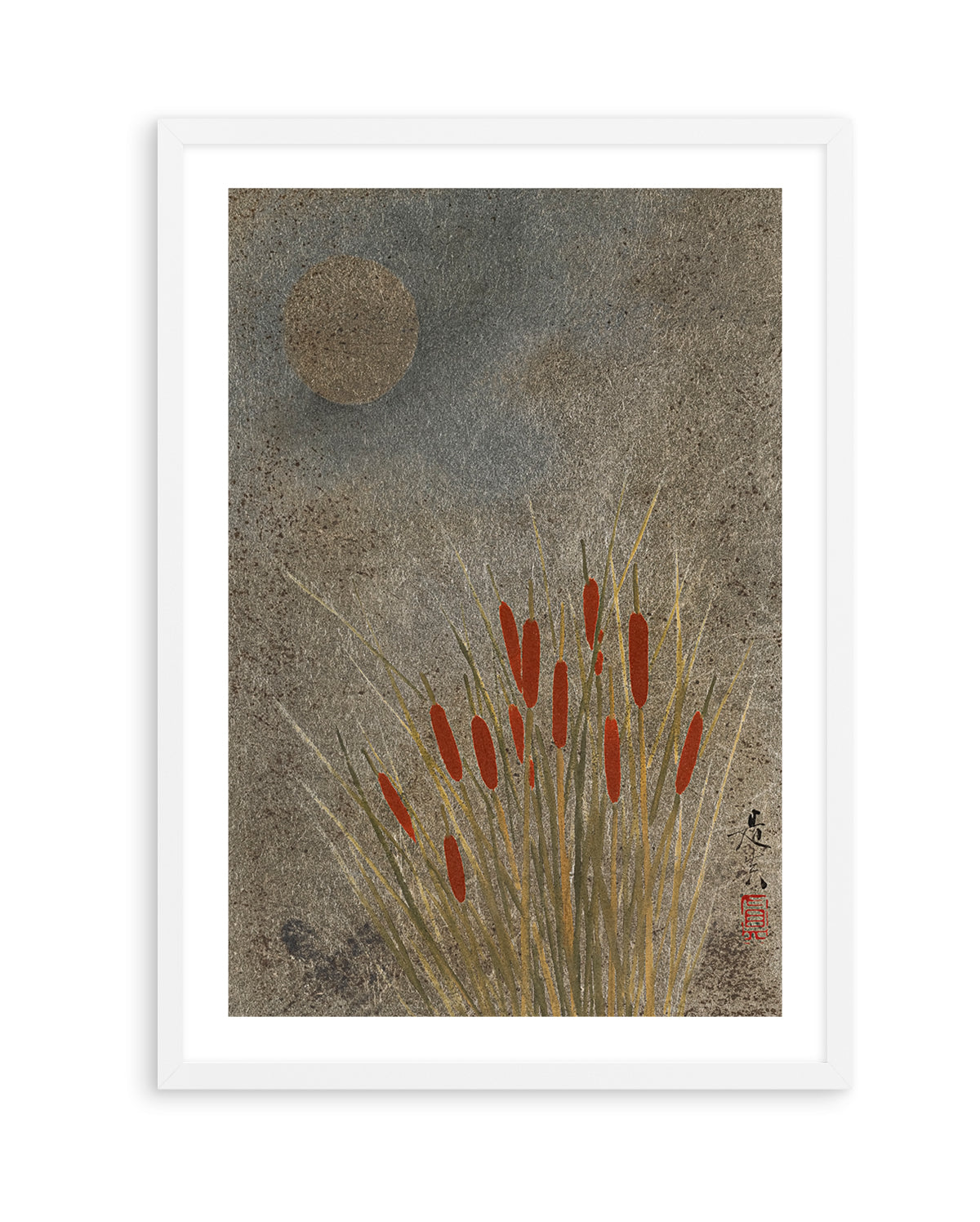 Japanese Grass Field At Night (1807–1891) | Art Print